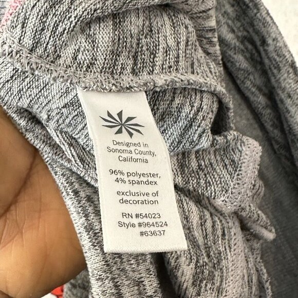 ATHLETA Gray Skimmer  Capri Pants Womens size S Fold-over Waist Pockets - Picture 3 of 5